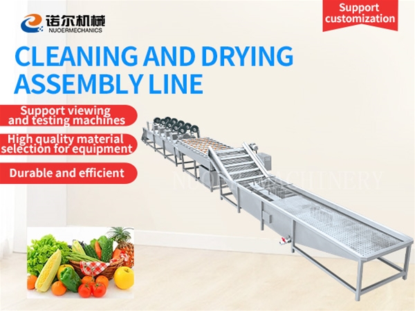 Cleaning and drying assembly line
