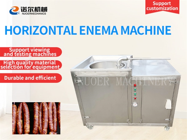 Horizontal enema machine